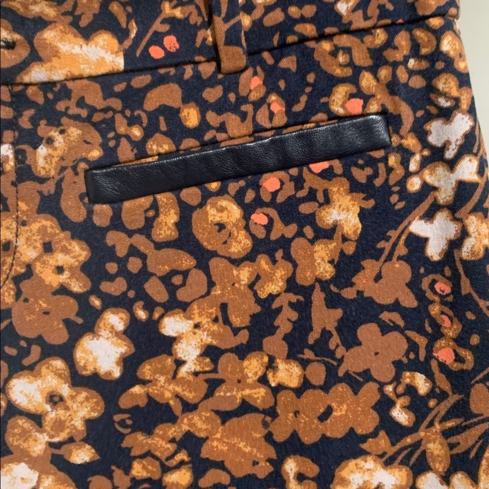 Anthropologie Navy and Orange Slim Pants - Picture 3 of 4